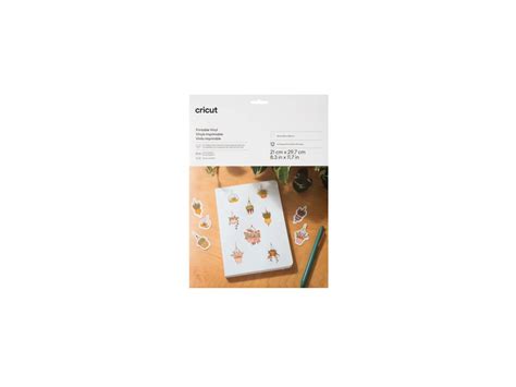 2010362 - Cricut Printable Vinyl White; 12 sheets 8.3 in x 11.7 in (21 cm x 29.7 cm); Requires inkjet printer; Compatible with Cricut Maker® machines, Cricut Explore® 3, and Cricut Joy Xtra